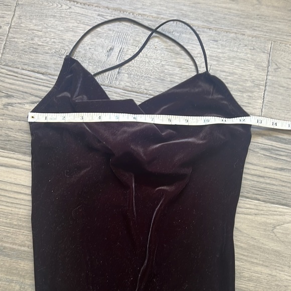 Abercrombie & Fitch | Black velvet cowl neck bodysuit - Picture 9 of 13